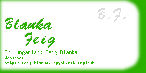 blanka feig business card